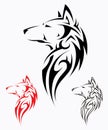 Tribal wolf tattoo