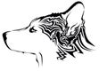 Tribal wolf tattoo Royalty Free Stock Photo