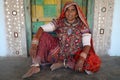 Tribal woman in the district of Kutch, India Royalty Free Stock Photo