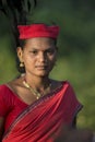 Tribal woman with traditional Headgear, Dussera festival