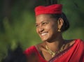 Tribal woman with traditional Headgear, Dussera festival