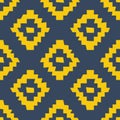 Tribal wonky simple geometric design. Vector ethnic seamless pattern