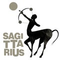 Tribal zodiac. Sagittarius. Centaur, half man and half horse, with bow and arrow in shooting pose