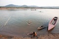 Tribe Bru Children swimming and playing in Mekong River in summer hot weather. Old tribe. Thai-Laos border. Thailand.