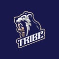 Tribe mascot logo design vector with modern illustration concept style for badge, emblem and t shirt printing. Tribe head Royalty Free Stock Photo