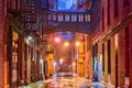 Tribeca Alley in New York Royalty Free Stock Photo