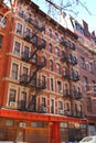 Tribeca, old apartment building, New York City.