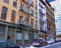 Tribeca, old apartment building, New York City. Royalty Free Stock Photo