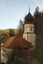 Bell tower church Maria in der Tanne near Triberg, Germany.