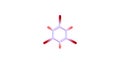 1,3,5-Tribromobenzene molecular structure isolated on white