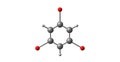 1,3,5-Tribromobenzene molecular structure isolated on white