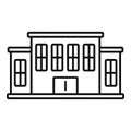 Tribunal building icon, outline style
