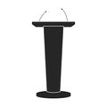 Tribunal podium black vector icon.Black vector illustration podium conference. Isolated illustration of tribunal podium