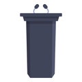 Tribune podium icon cartoon vector. Orator speech place