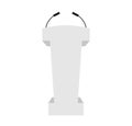 Tribune podium rostrum speech stand. Vector illustration