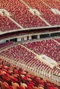 Tribunes of a large football stadium