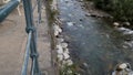 Passirio river with flowing water in Lana - Italy