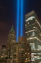 Tribute in Light - New York City Royalty Free Stock Photo