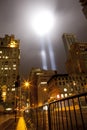 Tribute in light on september 11th, 2011 Royalty Free Stock Photo