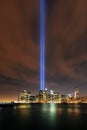 Tribute in Lights, 9/11 Manhattan, 2010 Royalty Free Stock Photo