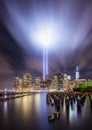 Tribute ligths, New York City Royalty Free Stock Photo