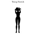 Tricep stretch exercise silhouette