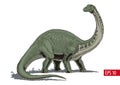 Triceraptops dinosaur isolated, comic style vector illustration Royalty Free Stock Photo