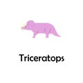 triceratops illustration. Element of travel icon for mobile concept and web apps. Thin line triceratops icon can be used for web a