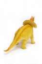 Triceratops plastic model toy in white background