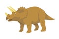 Triceratops vector illustration isolated in white background