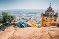 Trichy cityscape from Rockfort, Thayumanaswami temple in Tiruchirappalli, India