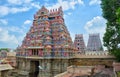 TRICHY, INDIA - August 14, 2023: Sri Ranganatha Swamy Temple, Srirangam, Hinu Temple in Trichy, Tamil Nadu, India