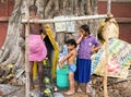 TRICHY, INDIA - FEBRUARY 15: An unidentified girls and a man are