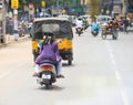 TRICHY, INDIA - FEBRUARY 15: An unidentified Indian riders ride