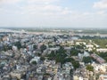 An aerial view of the sprawling town of Tiruchirappalli