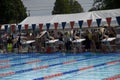 Swimming meet in Pasco Washington, children swimming