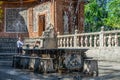 Trick fountains in Hellbrunn near Salzburg, Austria