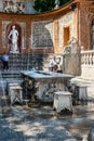 Trick fountains in Hellbrunn near Salzburg, Austria