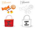 Trick or treat bag and candies
