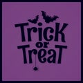 Trick or treat halloween lettering background