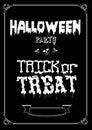 Trick or Treat. Halloween poster design with hand drawn elements Royalty Free Stock Photo