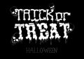 Trick or Treat Halloween poster design with hand drawn elements Royalty Free Stock Photo