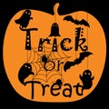 Trick or treat halloween vector text design Royalty Free Stock Photo