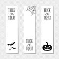 Trick or treat, halloween vertical banners set Royalty Free Stock Photo