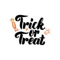 Trick or Treat isolated Calligraphy