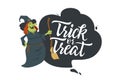 Trick or treat - modern colorful vector poster