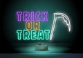 trick or treat neon sign. spit neon icon. Elements of autumn set. Simple icon for websites, web design, mobile app, info