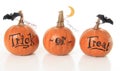 Trick or treat pumpkins Royalty Free Stock Photo