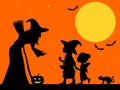 Trick or treat silhouette