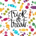 Trick or treat. Trend calligraphy